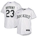 【公式グッズ】MLB ロッキーズ クリス・ブライアント レプリカ ユニフォーム Nike ナイキ キッズ ホワイト (Youth MLB Nike Offica...