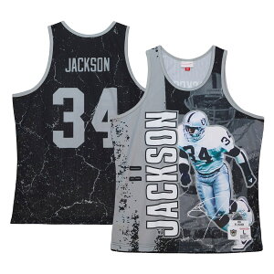 NFL レイダース ボー・ジャクソン タンクトップ Mitchell & Ness（ミッチェル＆ネス） メンズ ブラック (Men's NFL N&N Player Burst Tank)