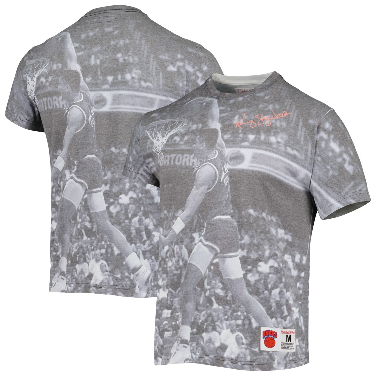 NBA ニックス ケニー・ウォーカー Tシャツ Mitchell & Ness（ミッチェル＆ネス） メンズ ヘザーグレイ (MNC Men's Above The Rim Sublimated SS Tee)