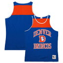 NFL ブロンコス タンクトップ Mitchell & Ness（ミッチェル＆ネス） メンズ ロイヤル (NFL HERITAGE COLOR BLOCKED TANK TOP)