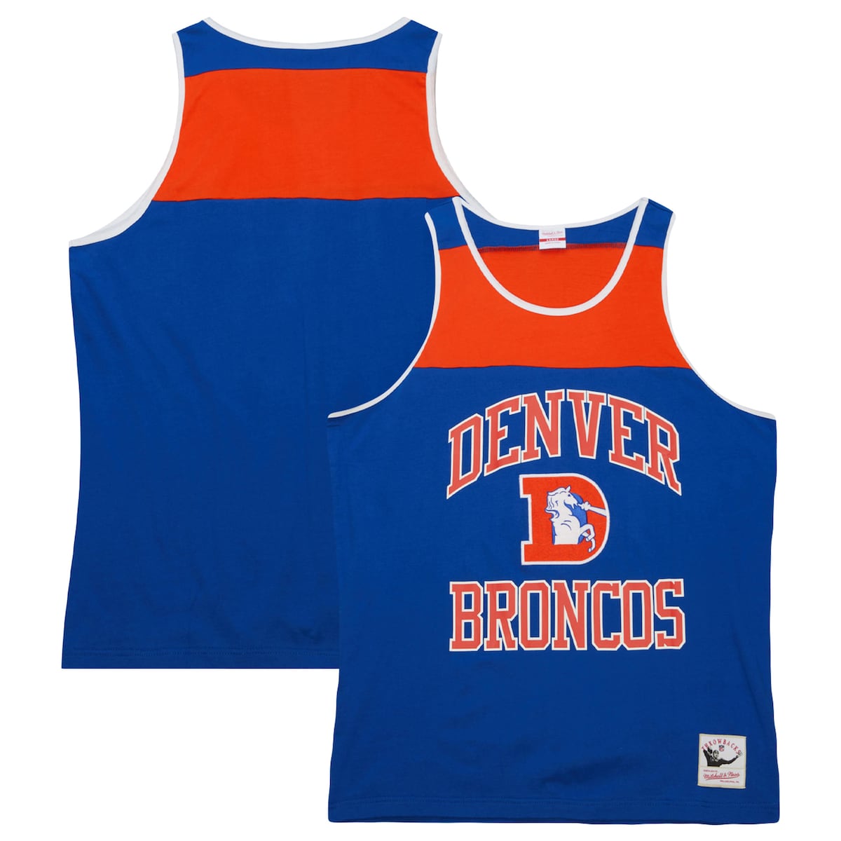 NFL ブロンコス タンクトップ Mitchell & Ness(ミッチェル&ネス) メンズ ロイヤル (NFL HERITAGE COLOR BLOCKED TANK TOP)