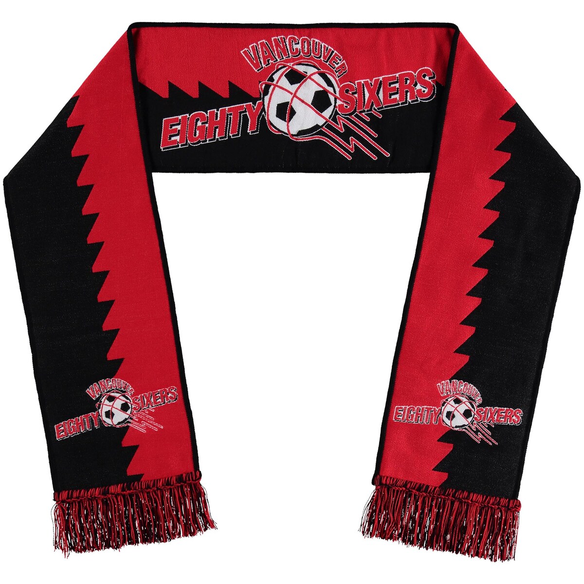 Proudly display your devotion to the Vancouver Whitecaps FC when you sport this Vancouver 86ers Since '96 scarf. It features authentic Vancouver Whitecaps FC graphics and vibrant colors on both sides. Coordinating fringe completes the look of this soft, durable scarf.ImportedReversibleMachine wash, line dryOfficially licensedFringed endsMeasures approx. 70'' x 7.5'' (including fringe)Material: 100% AcrylicWoven graphicsBrand: Ruffneck Scarves