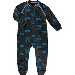 NFL パンサーズ ワンジー Outerstuff（アウタースタッフ） トドラー ブラック (23 Toddler Raglan Full Zip Coverall)