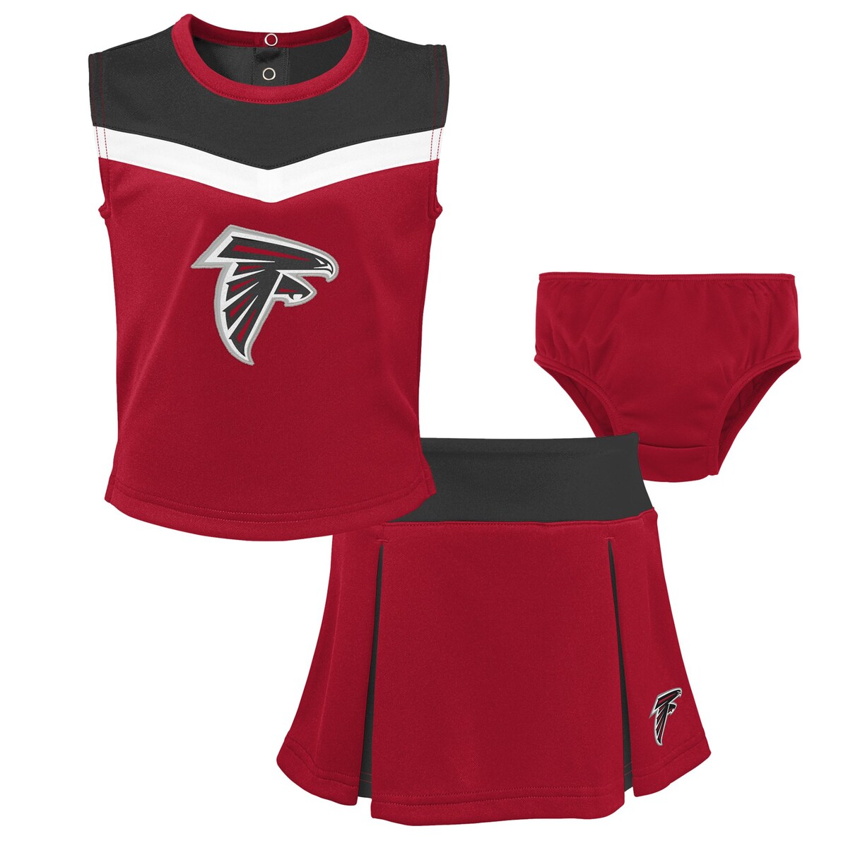 NFL ファルコンズ チアドレス Outerstuff（アウタースタッフ） トドラー レッド (23 Toddler Spirit Cheer 3 Piece Cheerleader Set)