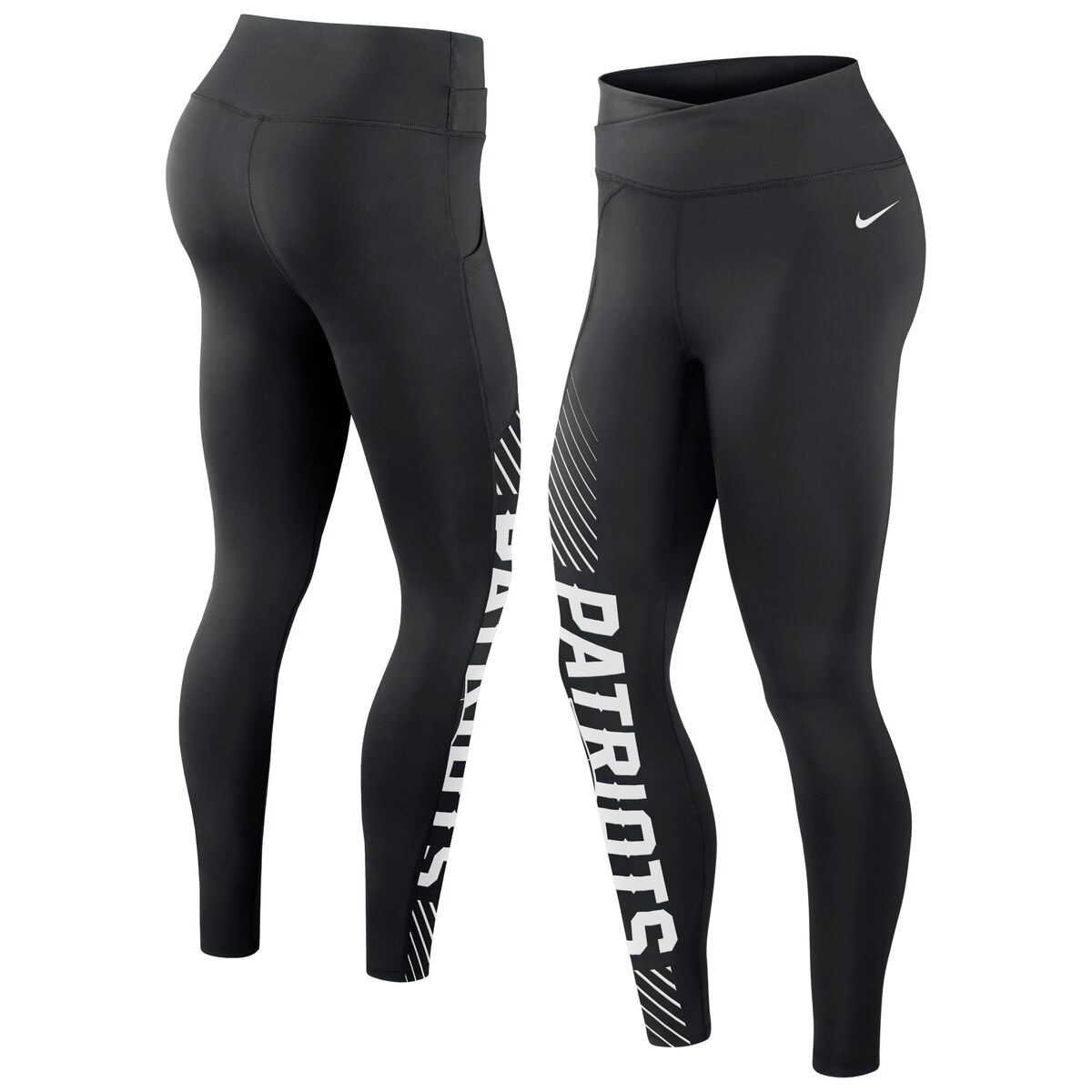 【公式グッズ】NFL ペイトリオッツ レギンス Nike ナイキ レディース ブラック (23 Women's Yard Line Full Length Legging)