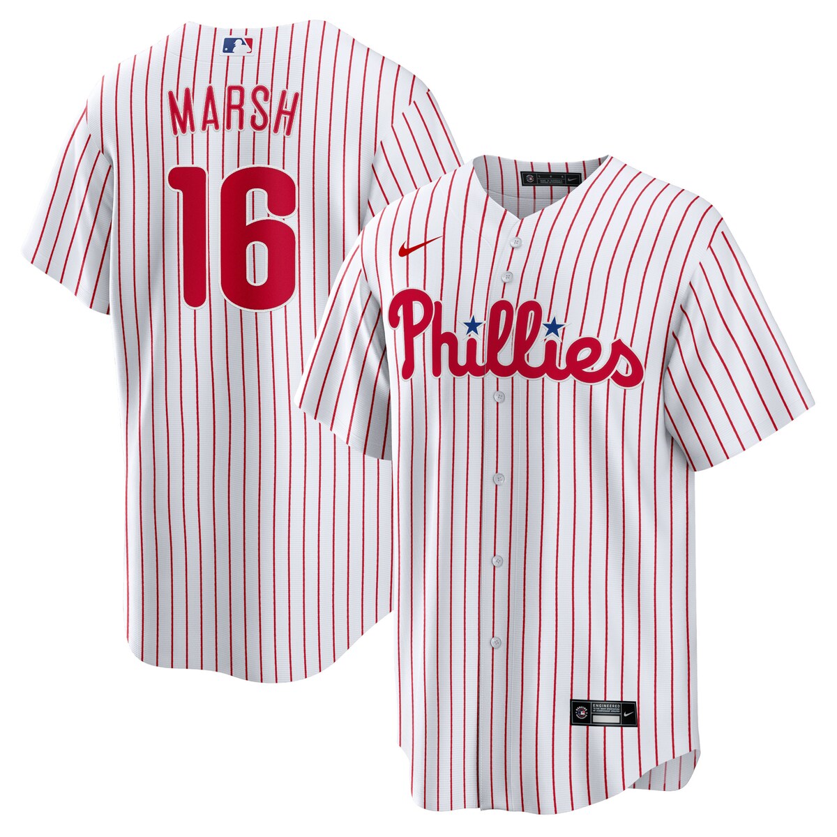 【公式グッズ】MLB フィリーズ ブランドン・マーシュ レプリカ ユニフォーム Nike ナイキ メンズ ホワイト (Men's MLB Nike Official Replica Player Jersey - Phillies 2023 Extended Presell)