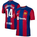 Look and feel like the real deal by adding this Joo Flix Barcelona 2023/24 Home Match Authentic Player Jersey to your game day wardrobe. This Nike jersey features Dri-FIT technology that keeps you dry and comfortable for all 90 minutes of the match. Its iconic design and Barcelona graphics will have you feeling like you're part of the squad when the team takes the pitch on matchday.Officially licensedAuthenticDri-FIT technology wicks away moistureShort sleeveImportedMachine wash, line dryMaterial: 100% PolyesterSewn on embroidered team crest on left chestTagless collar for added comfortJersey will ship with sleeve sponsorVentilated mesh panel insertsWoven Authentic Nike jock tag on left hemNike Dry fabrics move sweat from your skin for quicker evaporationhelping you stay dry, comfortable and focused on the task at handJersey Color Style: HomeBrand: NikeEmbroidered Nike logo on right chest
