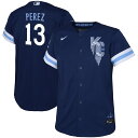 【公式グッズ】MLB ロイヤルズ サルバドール・ペレス レプリカ ユニフォーム Nike ナイキ トドラー ネイビー (Toddler Nike City Co...