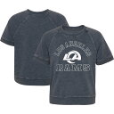 【公式グッズ】NFL ラムズ ラグラン Tシャツ Outerstuff レディース ヘザーチャコール (23 Juniors Cheer Squad SS Top)