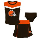 NFL ブラウンズ ワンピース Outerstuff（アウタースタッフ） トドラー ブラウン (23 Toddler Spirit Cheer 3 Piece Cheerleader Set)