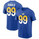 【公式グッズ】NFL ラムズ アーロン・ドナルド ネーム&ナンバー Tシャツ Nike/ナイキ メンズ ロイヤル (24 Men's Nike Player N&N SST)