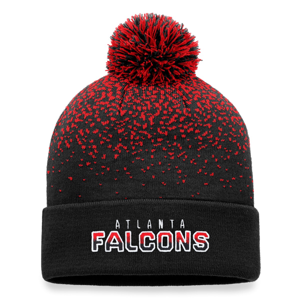 NFL ファルコンズ ニット帽 Fanatics（ファナティクス） メンズ ブラック (NFL Iconic Gradient Cuffed Pom Knit)