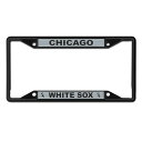 MLB ホワイトソックス カー用品・カーアクセサリー ウィンクラフト ブラック (Chrome Colored License Plate Frame)