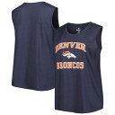 Beat the heat in chic Denver Broncos-inspired style by grabbing this tank top from Fanatics Branded. It features unmistakable Denver Broncos graphics printed across the chest and its sleeveless design makes it a strong choice when you want to keep cool and show your team spirits can't be contained. Grab this top and be ready for the next opening kick-off or sunny day out.Officially licensedScreen print graphicsMachine wash with garment inside out, tumble dry lowMaterial: 60% Cotton/40% PolyesterImportedBrand: Fanatics BrandedCrew neckSleeveless