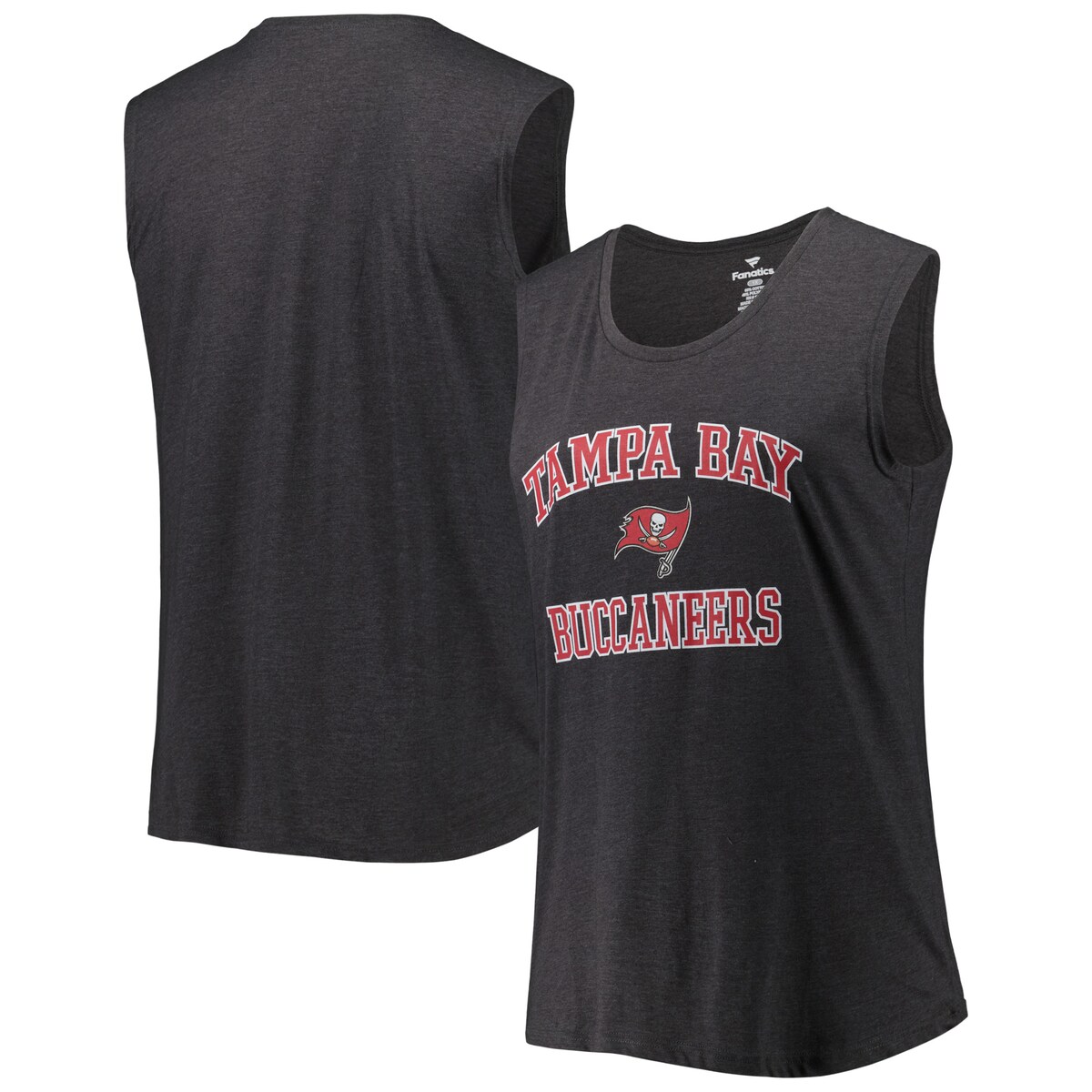 Beat the heat in chic Tampa Bay Buccaneers-inspired style by grabbing this tank top from Fanatics Branded. It features unmistakable Tampa Bay Buccaneers graphics printed across the chest and its sleeveless design makes it a strong choice when you want to keep cool and show your team spirits can't be contained. Grab this top and be ready for the next opening kick-off or sunny day out.Crew neckMachine wash, tumble dry lowScreen print graphicsMaterial: 60% Cotton/40% PolyesterImportedOfficially licensedBrand: Fanatics BrandedSleeveless