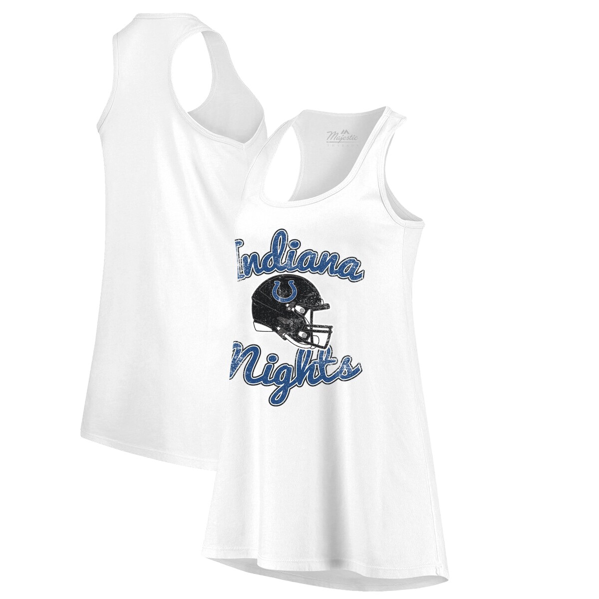 NFL コルツ タンクトップ Majestic（マジェスティック） レディース ホワイト (Womens Indiana Nights Racerback tank)