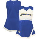 Your young little one looks like the ultimate Los Angeles Rams cheerleader in this Captain Jumper dress. It features a sleeveless construction and lightweight material that allows them to move freely. An unmistakable Los Angeles Rams design with bold team graphics and accents makes your tot the cutest fan in the room.Material: 100% PolyesterOutseam on size 24M measures approx. 12.5"SleevelessEmbroidered fabric appliqueOfficially licensedMachine wash, tumble dry lowTwo-snap closure at back neckImportedBrand: Outerstuff