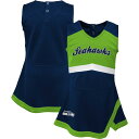 【公式グッズ】NFL シーホークス チアドレス Outerstuff(アウタースタッフ) ベビー ネイビー (23 Infant Cheer Captain Jumper Dress)