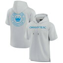 MLS シャーロットFC フリース プルオーバー パーカー Fanatics（ファナティクス） グレイ (Unisex Fanatics Signature Elements Super Soft Fleece Short Sleeve Hoodie)