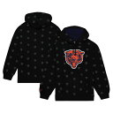 NFL ベアーズ フリース プルオーバー パーカー Mitchell & Ness（ミッチェル＆ネス） メンズ ブラック (23 NFL AOP FLEECE HOODIE)