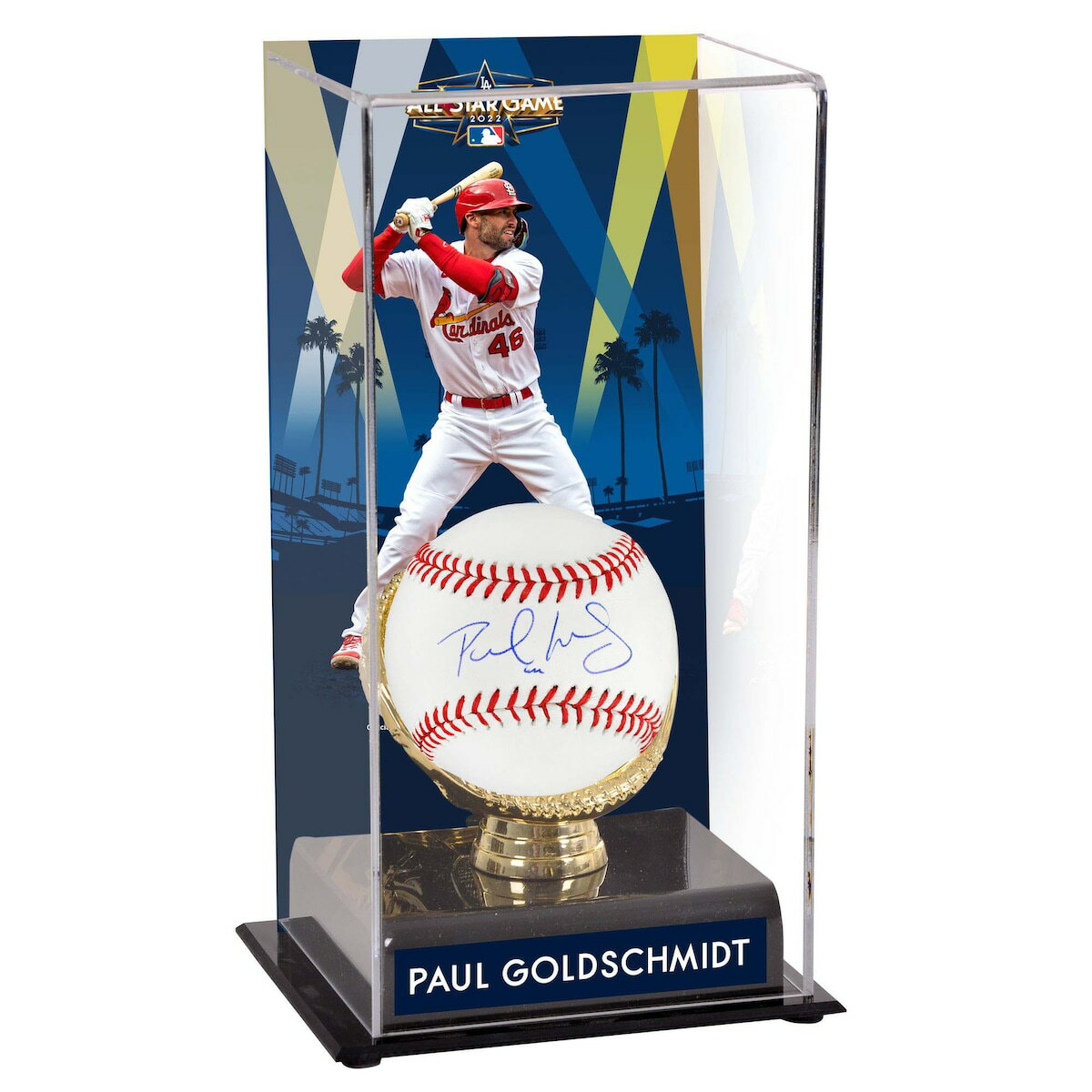 Celebrate the 2022 MLB All-Star Game with this Paul Goldschmidt autographed Baseball and Gold Glove Display Case with an...