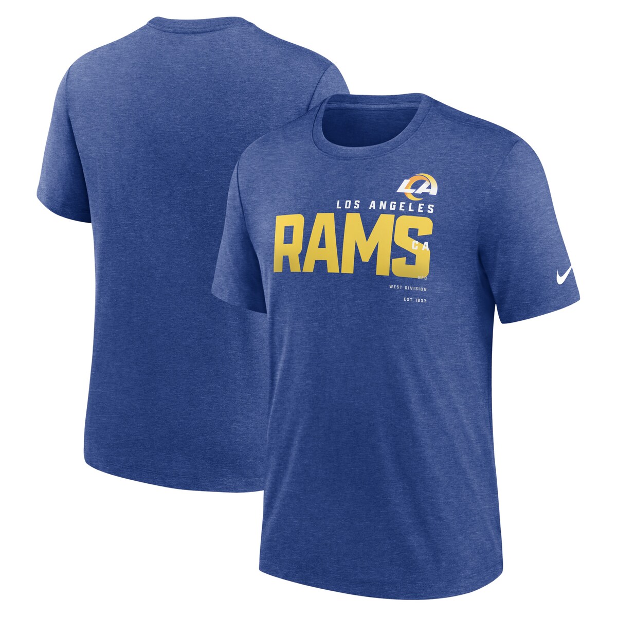 【公式グッズ】NFL ラムズ Tシャツ Nike ナイキ メンズ ヘザーロイヤル (Men's NFL 23 Nike Team Name SS Triblend Tee)