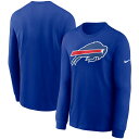 【公式グッズ】NFL ビルズ 長袖 Tシャツ Nike/ナイキ メンズ ロイヤル (23 NFL FANGEAR Men's Nike Logo Essential LST)