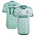 A symbol of Atlanta United's commitment to environmental sustainability, this 2023 The Forest Kit Authentic Player Jersey by adidas also pays tribute to Atlanta's reputation and nickname as "The City in the Forest." Its deep green and cool mint abstract pattern symbolizes Atlanta's tree line and the forest the club works to protect. The jersey also features AEROREADY technology as well as ventilated, mesh panels that work together to keep your young fan dry and comfortable all game long.Heat-sealed adidas logo on right chestAuthentic JerseyAEROREADY technology absorbs moisture and makes you feel dryVentilated mesh panel insertsMaterial: 100% PolyesterMachine wash, tumble dry lowHeat-sealed sponsor logo on chestImportedHeat-sealed team crest on left chestOfficially licensedShort sleeveBrand: adidasBack neck taping -no irritating stitch on the back neckTagless collar for added comfort