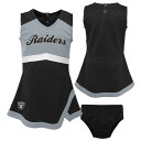 【公式グッズ】NFL レイダース チアドレス Outerstuff(アウタースタッフ) トドラー ブラック (23 Toddler Cheer Captain Jumper Dress)