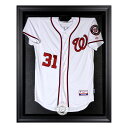 The Washington Nationals black framed logo jersey display case opens on hinges and is easily wall-mounted. It comes with a 24" clear acrylic rod to display a collectible jersey. This case is constructed with a durable, high-strength injection mold backing, encased by a beautiful wood frame and features an engraved team logo on the front. Officially licensed by Major League Baseball. The inner dimensions of the case are 38" x 29 1/2"x 3" with the outer measurements of 42" x 34 1/2" x 3 1/2". Memorabilia sold separately.Officially licensedMade in the U.S.A.Hinges to open easilyOfficially licensed MLB productEasily wall mountedEngraved team graphicsWood frameHas a LogoImportedBrand: Fanatics AuthenticIncludes acrylic rod to hold jerseyMemorabilia sold separatelyCollectible jersey display case