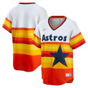 The game of baseball is always moving forward, but it's important to recognize its history. This Houston Astros Cooperstown Collection Team jersey from Nike is a great way to honor the franchise's past as it strives for success in the present and future. This piece features a throwback design and crisp detailing to give you a unique and spirit-filled way to support the Houston Astros.ImportedBrand: NikeOfficially licensedTagless CollarMachine wash gentle or dry clean. Tumble dry low, hang dry preferred.Heat-sealed tackle twill appliqueMaterial: 100% PolyesterHeat-sealed jock tagShort sleeveRounded hemSizing Tip: Product runs large. We recommend ordering one size smaller than you normally wear.