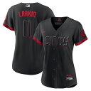 【公式グッズ】MLB レッズ バリー・ラーキン レプリカ ユニフォーム Nike ナイキ レディース ブラック (Women's Nike City Conne...