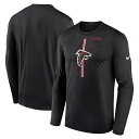 NFL ファルコンズ 長袖 Tシャツ Nike ナイキ メンズ ブラック (23 NFL FANGEAR Men's Nike Legend Icon LST)