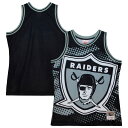 NFL レイダース タンクトップ Mitchell & Ness（ミッチェル＆ネス） メンズ ブラック (23 NFL BIG FACE 7.0 FASHION TANK)