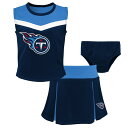 NFL タイタンズ ワンピース Outerstuff（アウタースタッフ） トドラー ネイビー (23 Juvenile Spirit Cheer 3 Piece Cheerleader Set)