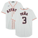 Upgrade your collection of Houston Astros memorabilia by picking up this Jeremy Pea autographed White Replica Jersey. Not only does it feature the 2022 World Series MVP's hand-signed signature, but also a ''22 WS MVP'' inscription, making this jersey a must-have for any die-hard Houston Astros fan or serious MLB collector.Officially licensedSignature may varySize may varyMade in the USABrand: Fanatics AuthenticObtained under the auspices of the Major League Baseball Authentication Program and can be verified by its numbered hologram at MLB.com