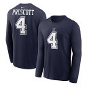 【公式グッズ】NFL カウボーイズ ダック・プレスコット 長袖 Tシャツ Nike ナイキ メンズ ネイビー (23 Men's Nike NFL Player N&N LST)(4)