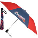 You'll never have to worry about rainy weather when you have this Atlanta Braves folding umbrella from WinCraft.Printed graphicsMaterial: 100% PolyesterBrand: WinCraftErgonomic handle with push-button releaseImportedOfficially licensedAttached carrying strap with hook-and-loop closureCanopy measures approx. 42'' in diameterCollapsibleHandle extends to approx. 22'' in length