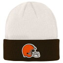 【公式グッズ】NFL ブラウンズ ニット帽 Outerstuff キッズ クリーム (NFL Youth Bone Cuff Knit)