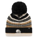 【公式グッズ】NFL ブラウンズ ニット帽 '47/フォーティーセブン レディース ナチュラル (NFL Womens Barista Cuffed Pom K...