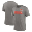 【公式グッズ】NFL ブラウンズ Tシャツ Nike/ナイキ メンズ ヘザーチャコール (Men's NFL 23 Nike Team Name SS Triblend Tee)