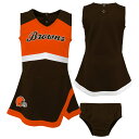 【公式グッズ】NFL ブラウンズ チアドレス Outerstuff(アウタースタッフ) トドラー ブラウン (23 Toddler Cheer Captain Jumper Dress)