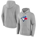 MLB ブルージェイズ プルオーバー パーカー Fanatics（ファナティクス） メンズ ヘザーグレイ (Mens REMERCH MLB Official Logo POH)