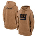 NFL ジャイアンツ プルオーバー パーカー Nike ナイキ レディース ブラウン (23 Women's Nike STS LS Pullover Hood...