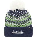 【公式グッズ】NFL シーホークス ニット帽 '47/フォーティーセブン/フォーティーセブン レディース ネイビー (NFL Womens Elsa Cuffe...