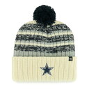 【公式グッズ】NFL カウボーイズ ニット帽 '47 /フォーティーセブン メンズ クリーム (NFL Tavern Cuffed Pom Knit)