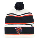 NFL ベアーズ ニット帽 '47 キッズ ホワイト (NFL Youth Stripling Cuffed Pom Knit)