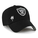 NFL レイダース アジャスタブルキャップ '47 レディース ブラック (NFL Womens Confetti Icon Clean Up HSN Exclusive)