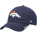 【公式グッズ】NFL ブロンコス アジャスタブル キャップ '47 /フォーティーセブン レディース ネイビー (NFL Womens Miata Clean Up Primary)(4)