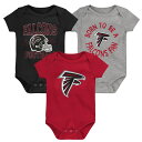 NFL ファルコンズ ロンパースセット Outerstuff（アウタースタッフ） ベビー レッド (23 Infant Born to Be 3 Piece Creeper Set)